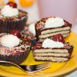 Single slice of cake is so tasty and makes happy
